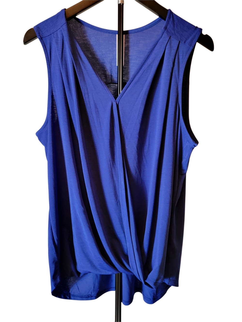 Sleeveless Twist-Front V-Neck Camisole - Blue
